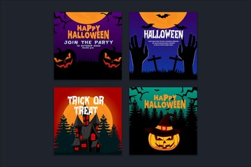 Happy Halloween Day Festivity Social Media Post Template