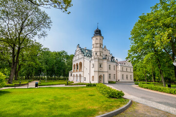 Fototapeta na wymiar Palace in Poddebice. Poddebice, Lodz Voivodeship, Poland.