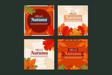 Hello Autumn Day Festivity Social Media Post Template