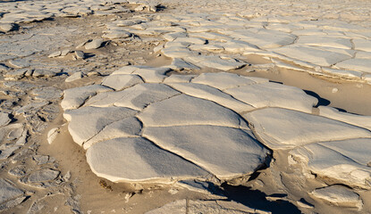 Hard packed dry sand