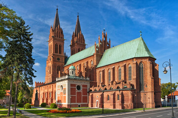 Fototapeta na wymiar Cathedral Basilica of the Assumption of the Blessed Virgin Mary in Wloclawek, Kuyavian-Pomeranian Voivodeship, Poland