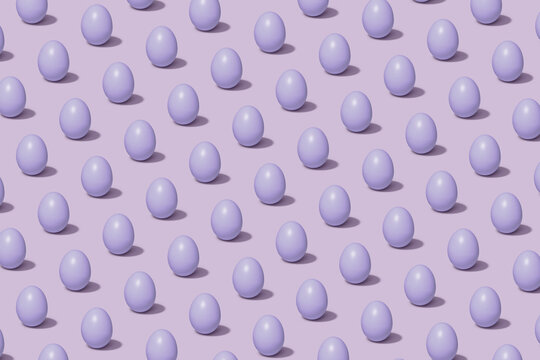 Purple Easter eggs pattern