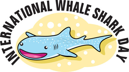INTERNATIONAL WHALE SHARK DAY VECTOR ILLUSTRATION