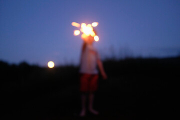 Sparkler on a Summer Night