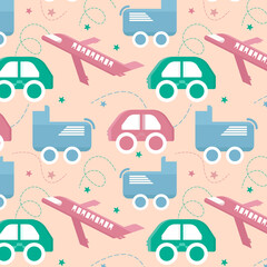 Baby Toy Seamless Pattern Use for print, Wallpaper, Wrapping, Party accessories, Invitations, Posters