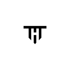 initials letter th monogram - obrazy, fototapety, plakaty
