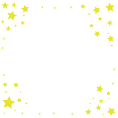 Bright golden stars on white background