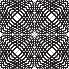 3d pyramid effect black and white striped abstract repeat pattern with crossing lines forming chequered squares