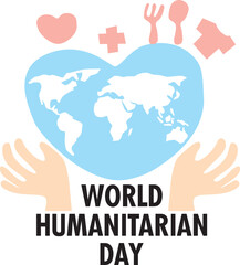 world humanitarian day vector illustration
