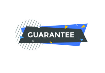 guarantee text symbol. guarantee text web template Vector Illustration.
