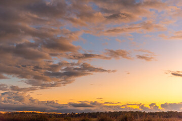 Pink, purple pastel sunset in Queensland, Australia. Great for sky replacement, editing. 