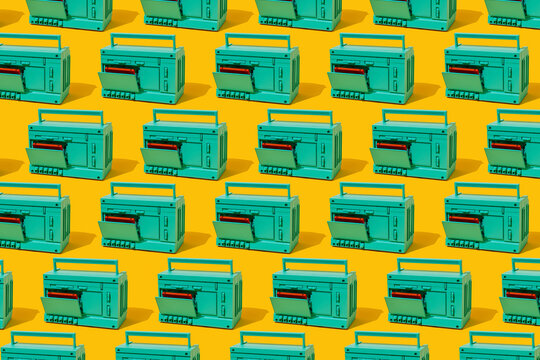 colorful radio cassettes