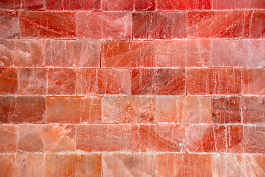 Real Spa Himalayan salt sauna wall texture  