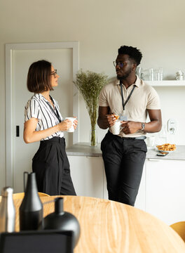 Business people having coffee at work