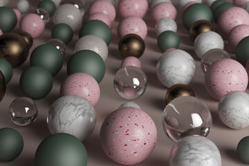 3d spheres pattern