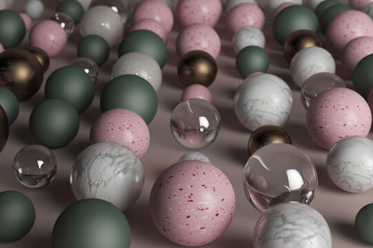 Fototapeta 3d spheres pattern