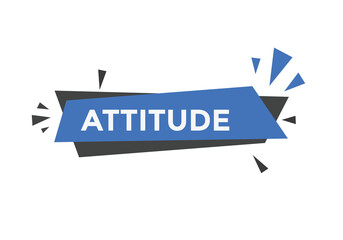 Attitude text symbol. Attitude text web template Vector Illustration.
