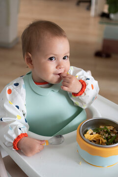 Lunch time for toddler girl