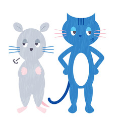 ネズミとネコ　喧嘩