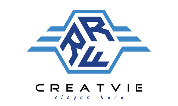 RRF three letter geometrical wings logo design vector template. wordmark logo | emblem logo | monogram logo | initial letter logo | typography logo | business logo | minimalist logo |