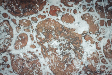 Stone pathway during the winter