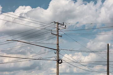 Clouds, Poles, and Wires