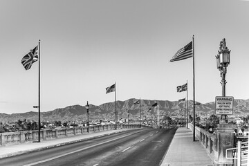 London Bridge in Lake Havasu, old historic bridge rebuilt with original stones