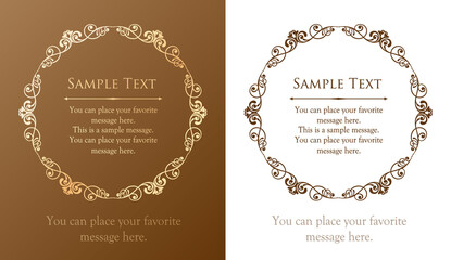 オシャレなフレーム。デザインテンプレート。ゴージャスな額のセット。