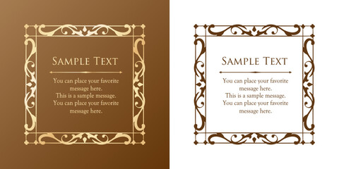 オシャレなフレーム。デザインテンプレート。ゴージャスな額のセット。