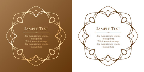 オシャレなフレーム。デザインテンプレート。ゴージャスな額のセット。