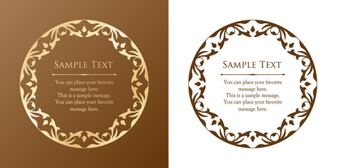 オシャレなフレーム。デザインテンプレート。ゴージャスな額のセット。