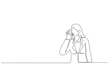 Cartoon of adorable person fingers show gourmet gesture. Single continuous line art style