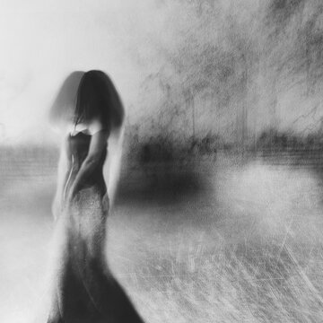 Creative art - woman in field 