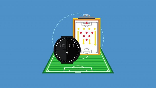 soccer sport coatch tactics clipboard