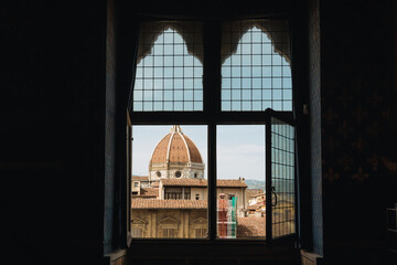 Florence cathedral dome from a window