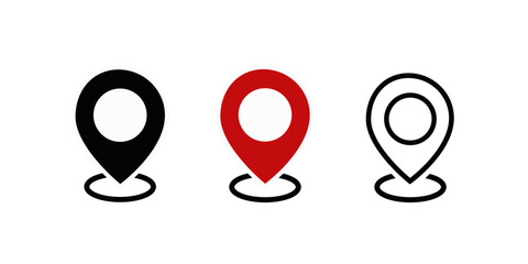 The Various of Location Marker icon vector.