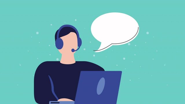 call center support male operator