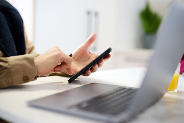 Crop freelancer using smartphone