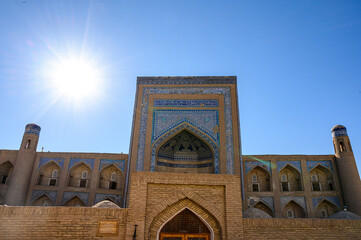 Fototapeta na wymiar Ancient architecture of the Uzbek city of Khiva.