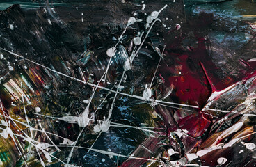 Dark and blood mood Contemporary Abstract background, Oil and acrylic painting. Thick paint texture, template social media creative backdrop. High Detail.