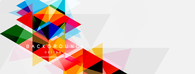 Mosaic triangles geometric background. Techno or business concept, pattern for wallpaper, banner, background, landing page
