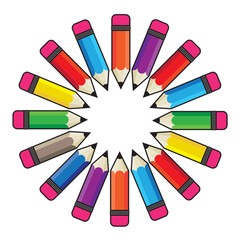 Colored Pencil icon vector illustration