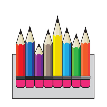 Colored Pencil icon vector illustration