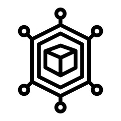 blockchain line icon