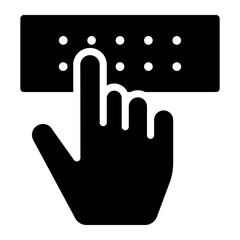 Obraz premium click glyph icon
