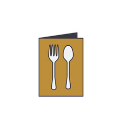 Menu Book icon in color, isolated on white background 