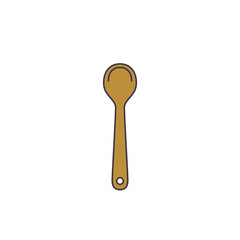 Cooking spoons and spatula icon in color, isolated on white background 