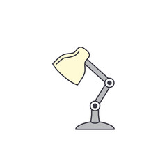 Bedroom lamp, bedside lamp table lamp icon in color, isolated on white background 