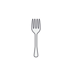Fork platter icon in color, isolated on white background 