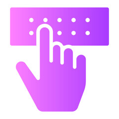 Obraz premium click gradient icon